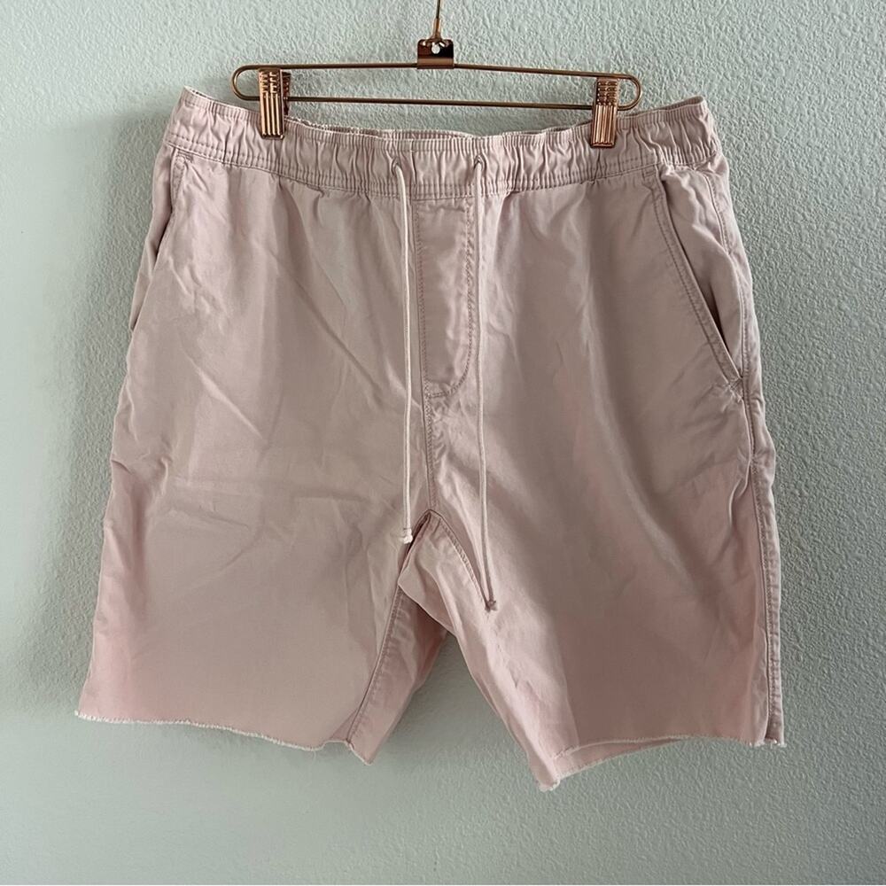 Hollister Elastic Waist Drawstring Shorts Light Pink 100% Cotton Casual Medium